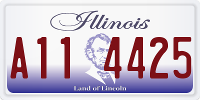 IL license plate A114425
