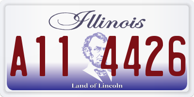 IL license plate A114426