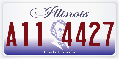 IL license plate A114427