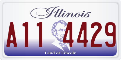 IL license plate A114429