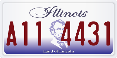 IL license plate A114431