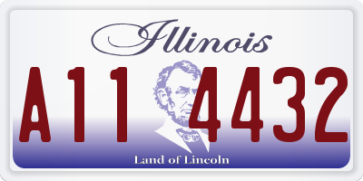 IL license plate A114432