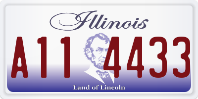 IL license plate A114433