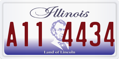 IL license plate A114434