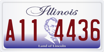 IL license plate A114436