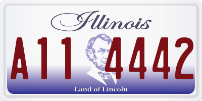 IL license plate A114442
