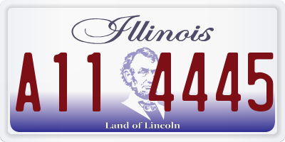 IL license plate A114445