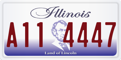 IL license plate A114447