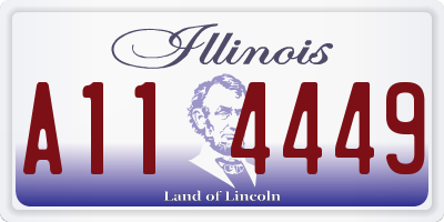 IL license plate A114449