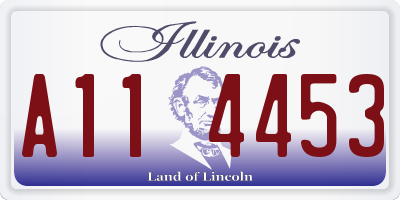 IL license plate A114453
