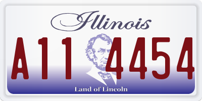 IL license plate A114454