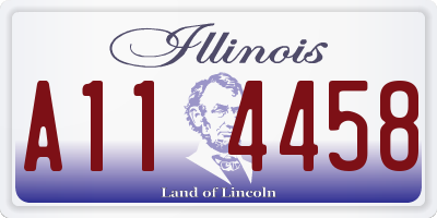 IL license plate A114458