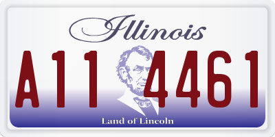 IL license plate A114461