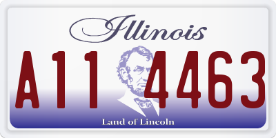 IL license plate A114463