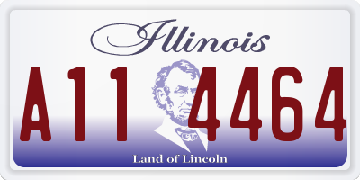 IL license plate A114464