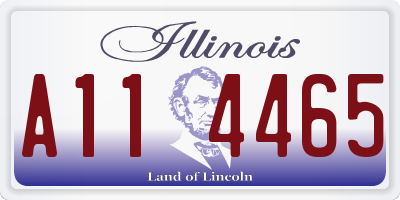 IL license plate A114465