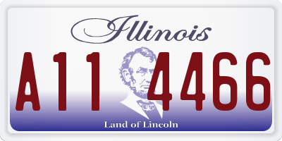 IL license plate A114466