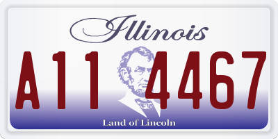 IL license plate A114467