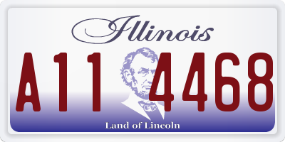 IL license plate A114468