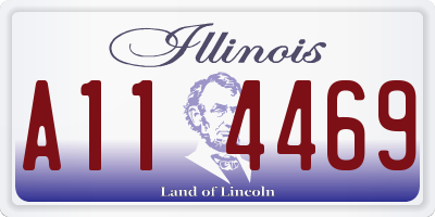 IL license plate A114469