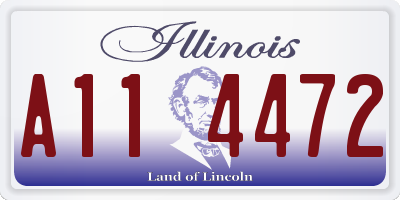 IL license plate A114472