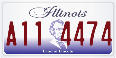 IL license plate A114474