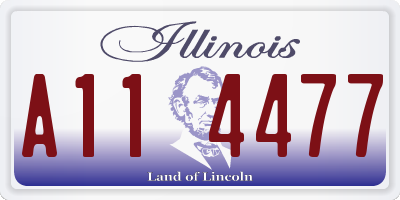 IL license plate A114477