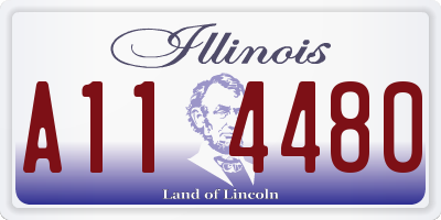 IL license plate A114480