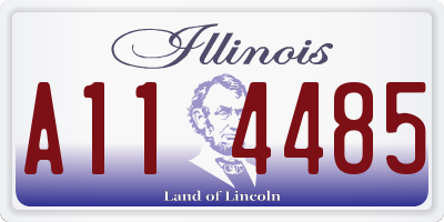 IL license plate A114485