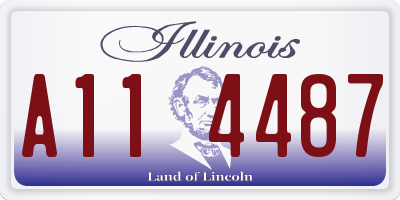 IL license plate A114487
