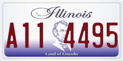 IL license plate A114495