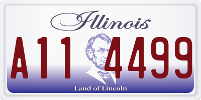 IL license plate A114499