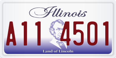 IL license plate A114501