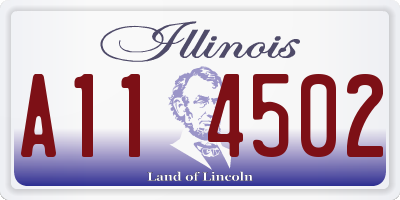 IL license plate A114502