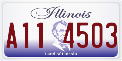 IL license plate A114503