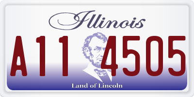 IL license plate A114505