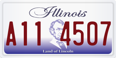 IL license plate A114507