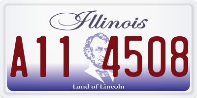 IL license plate A114508