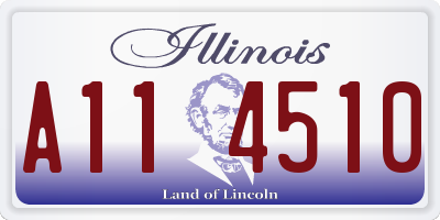 IL license plate A114510