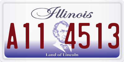 IL license plate A114513