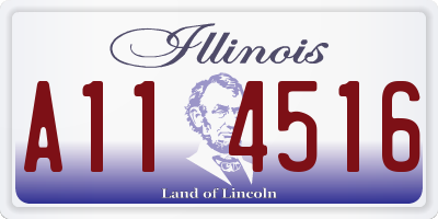 IL license plate A114516