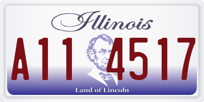 IL license plate A114517