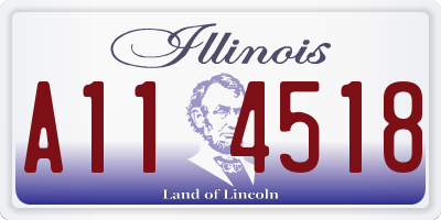 IL license plate A114518