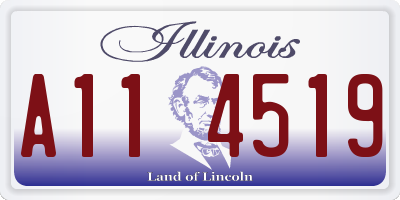 IL license plate A114519