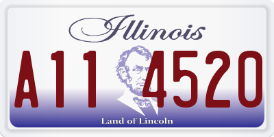 IL license plate A114520
