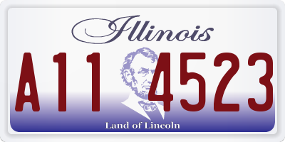 IL license plate A114523