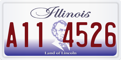 IL license plate A114526