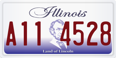 IL license plate A114528