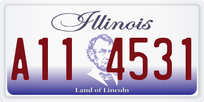 IL license plate A114531