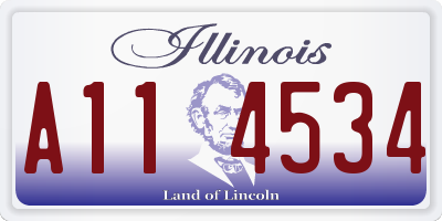 IL license plate A114534